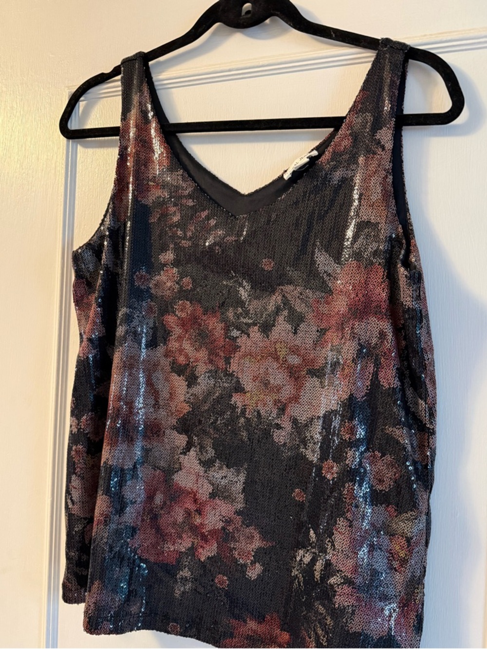 ✨ Tribal Jeans Embellished Black tank with Sequins